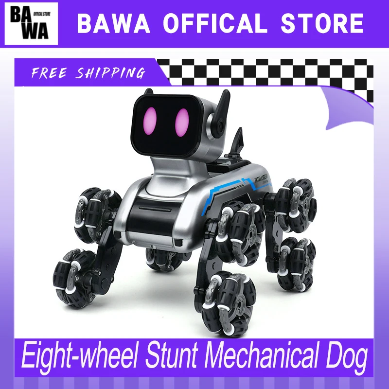 Eight-Wheel Stunt Mechanical Dog Remote Control Toy Gesture Induction Climbing Deformation Electric Intelligent Dog Custom