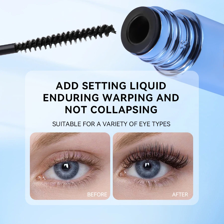 Langanhaltende Wimperntusche, 1 Stück natürliche Locken-Amu-Wimpern-Mascara, É-Wimpern-Verlängerung, voluminös, definierendes, professionelles Éye-Make-up