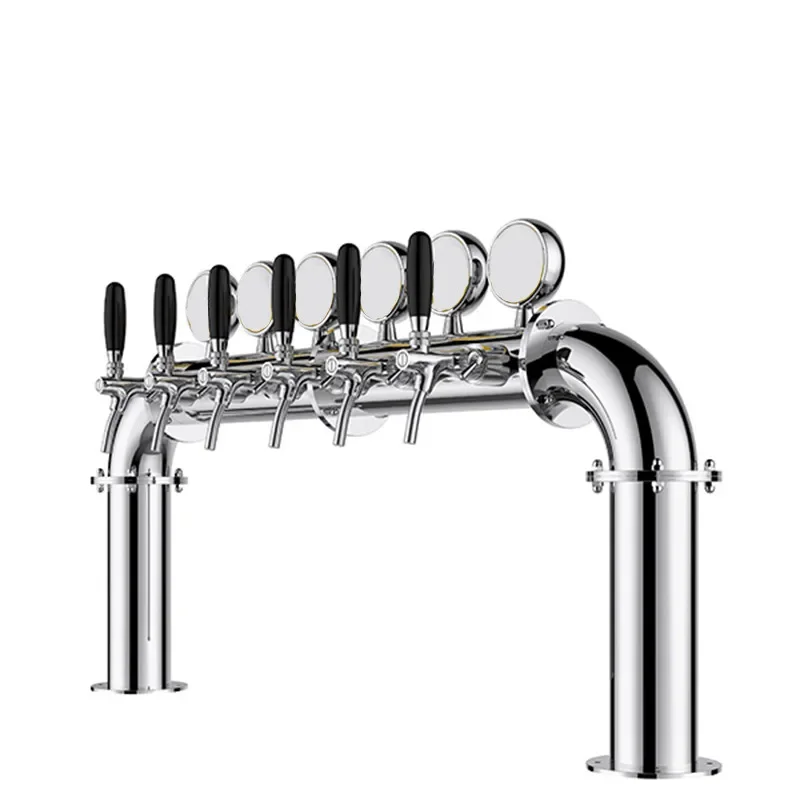 Factory supply U shape home beer tower drink dispenser with flow control beer taps for sale