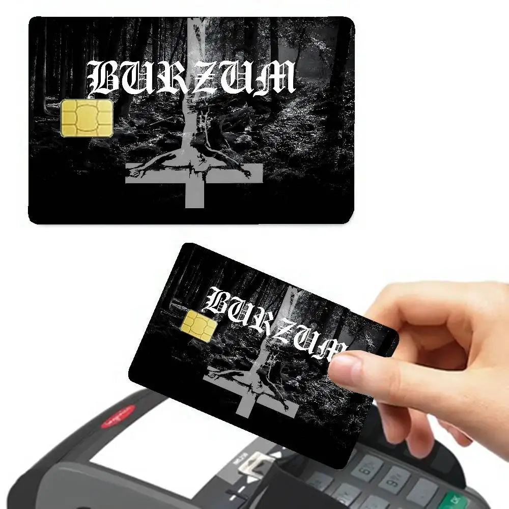 B-Burzum Filosofem Anime Cartoon Bear Skin Sticker Film Tape Case for Big Credit Debit Card Front Side