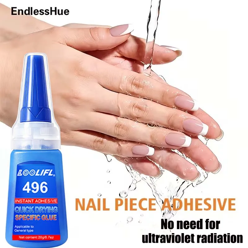 Super strong waterproof nail glue, durable for over 60 days, no need for curing, fast bonding, strong nail glue suitable for women's press-on nails, nail art, and nail supplies, with superior adhesive strength, large capacity design, one bottle is equivalent to ten bottles