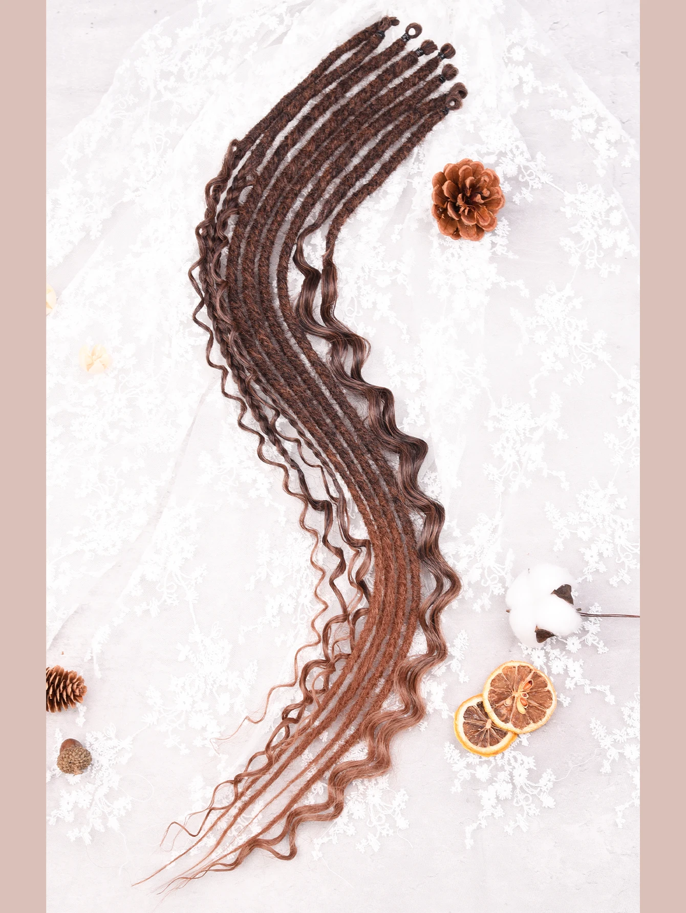 Wavy Dreadlock Extensions 24 Inch, Synthetic