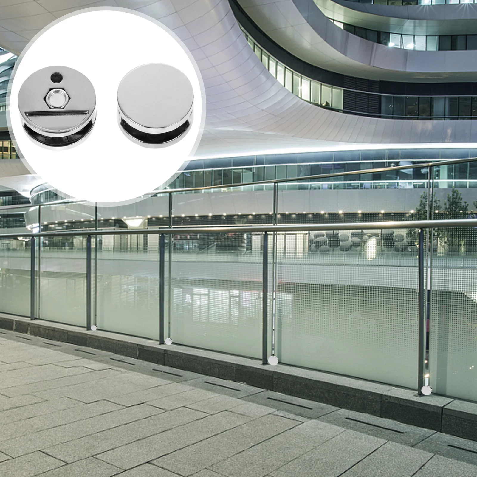 

4Pcs Mirror Support Wall Clips Zinc Alloy Material Bright Surface Easy to Install for Bathrooms Mirror Holder Accessories