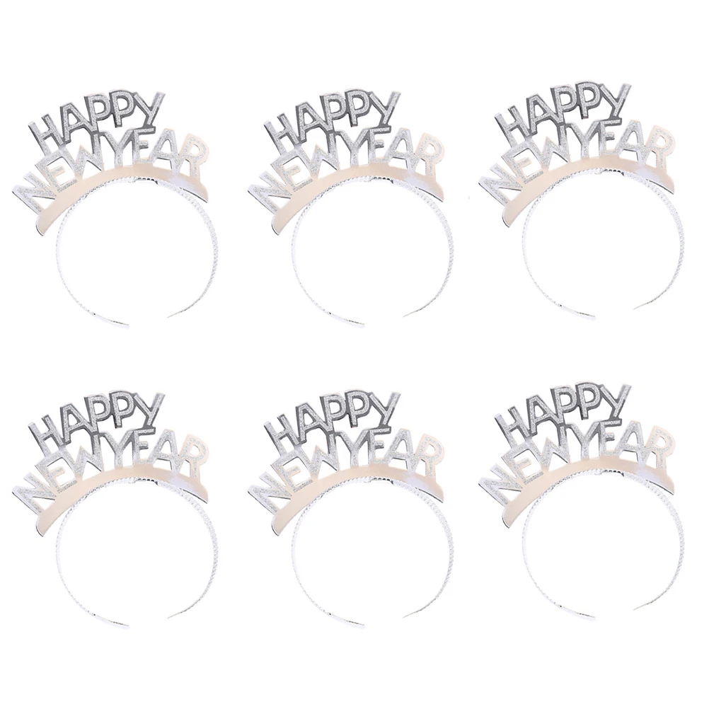 

6Pcs Aluminum Headdress New Year Hair New Year Hair Hoops Hoops Headband Party Supplies Eve NonFading Durable Costumes