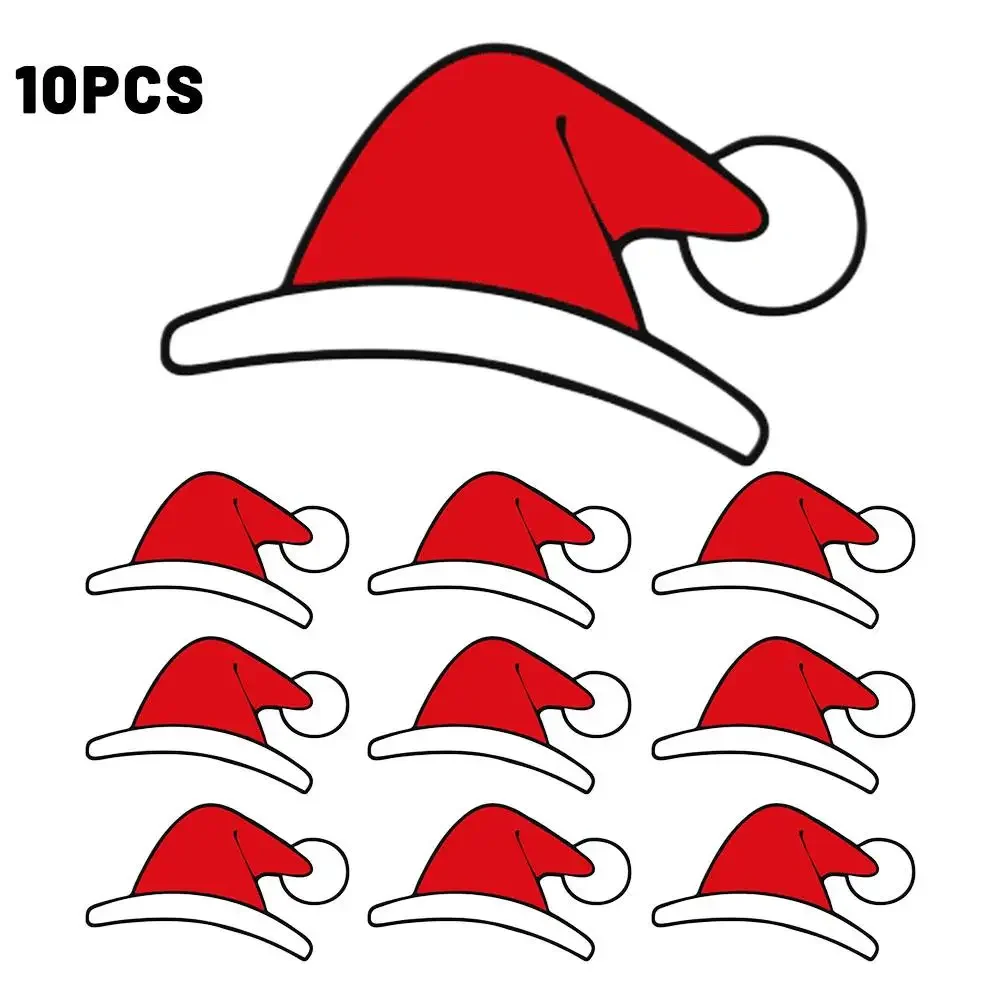 NewFor Tesla Christmas Decoration Stickers For Model Y Santa Hat Front Logo Modification Creative Car Accessories Festive Design