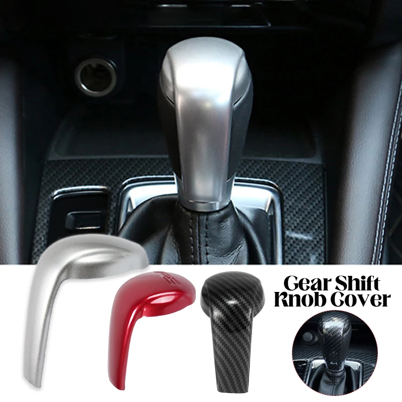 

Car Gear Head Lever Shift Knob Cover ABS Carbon Fibre Gear Shift Handle Trim Auto Accessories For Mazda CX-4 CX-5