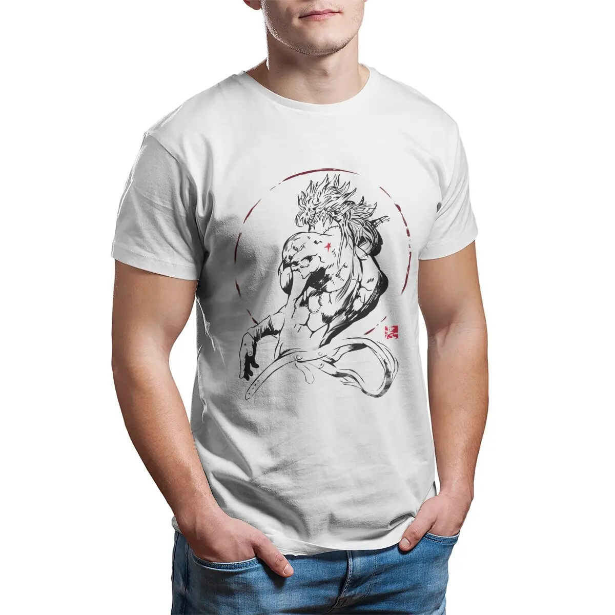 EVIL INCARNATE JoJo's Bizarre Adventure 100% cotton printed anime t-shirt for men Original  Men's clothing Plus size t shirt