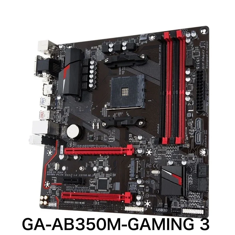 For Gigabyte GA-AB350M-GAMING 3 Motherboard AB350M-GAMING 3 AM4 DDR4 Micro ATX Mainboard 100% Tested OK Fully Work Free Shipping