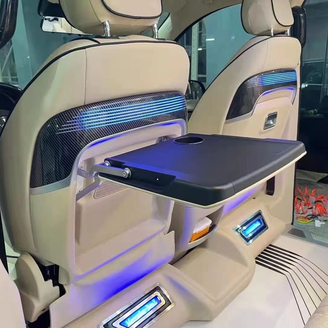 Car Seat Back Portable Folding Travel Table, Rear Backrest Small Table Panel For Vito V-Class V260 V250 V220 Vehicle Interior