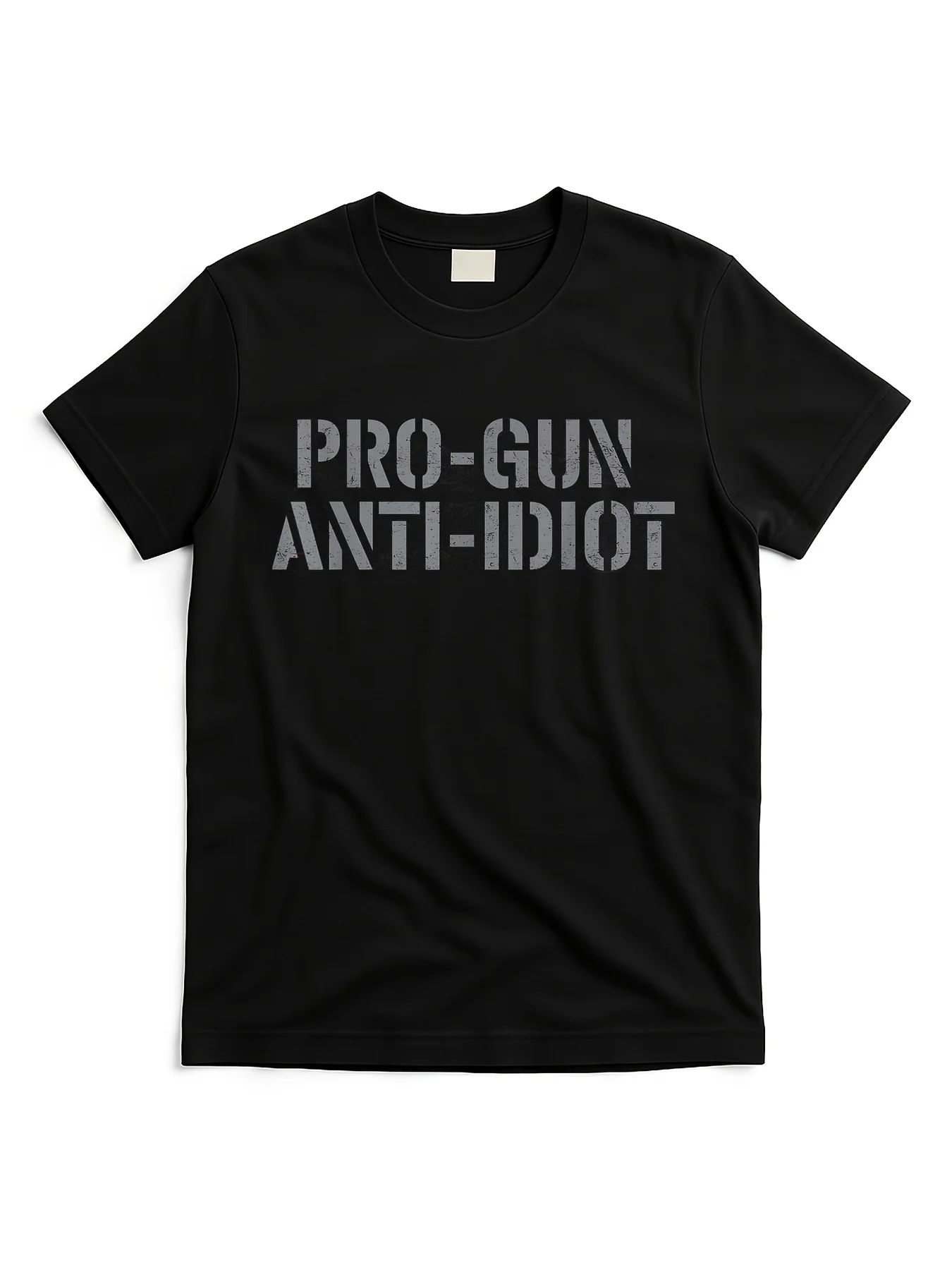 Men's Pro-Gun Anti-Idiot T-Shirt Mpg1783565-At Black Product Image, Plus Size