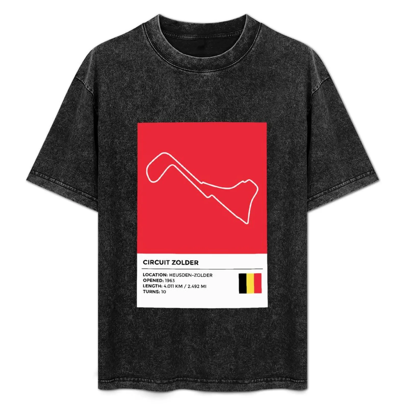 Circuit Zolder [info] Camiseta informal de manga corta de talla grande