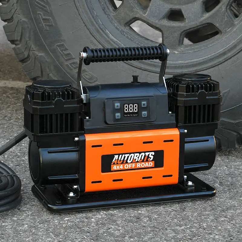 12V Portable Air Compressor 150PSI w/ LCD Preset Gauge, 7.06CFM Auto Shut-off Heavy Duty Tire Inflator for SUV & Overland