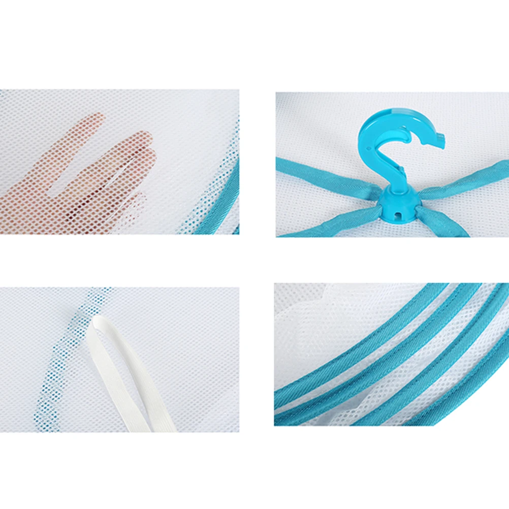 

2 Tier Collapsible Drying Rack Breathable Mesh Lightweight Indoor Outdoor Hanging Sweater Net Laundry Baskets Clothes Dryer