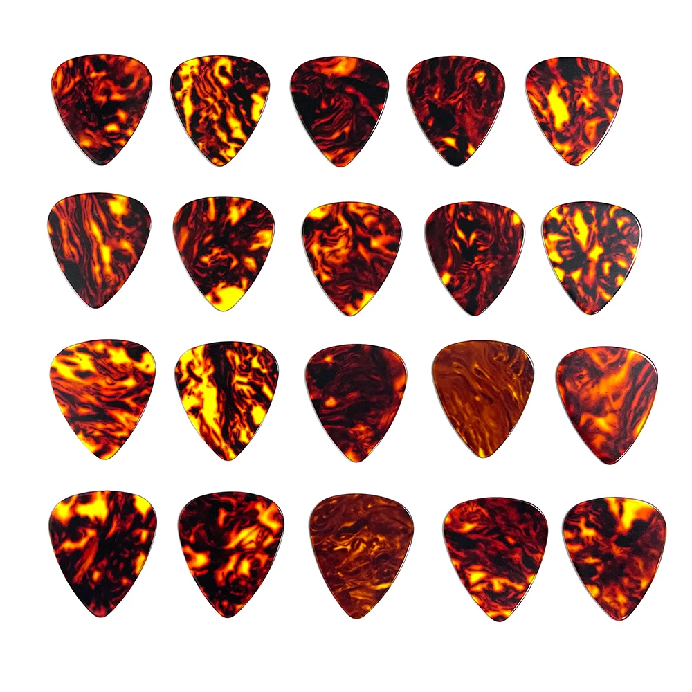 100pcs/lot 0.71mm Brown Tortoise Celluloid Guitar Picks Standard Plectra