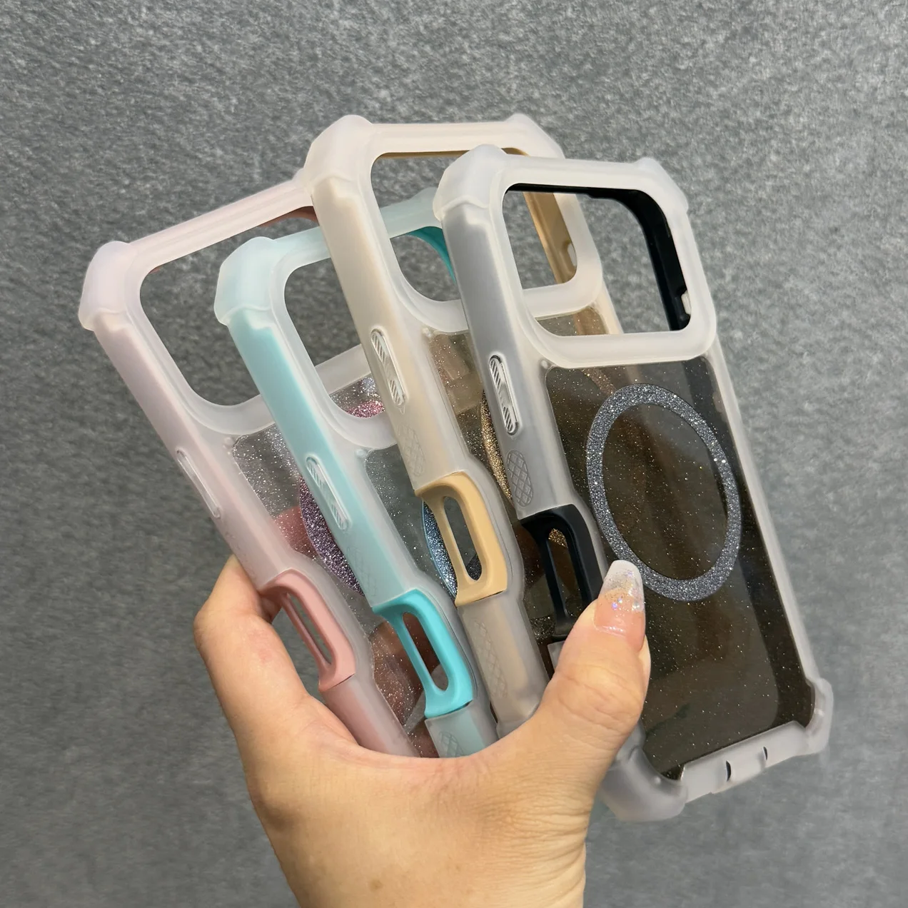 حافظة هاتف مغناطيسية لامعة لهاتف آيفون 17 برو ماكس 14 15 16 برو ماكس بلس 17 اير 13 غطاء مغناطيسي مقاوم للصدمات