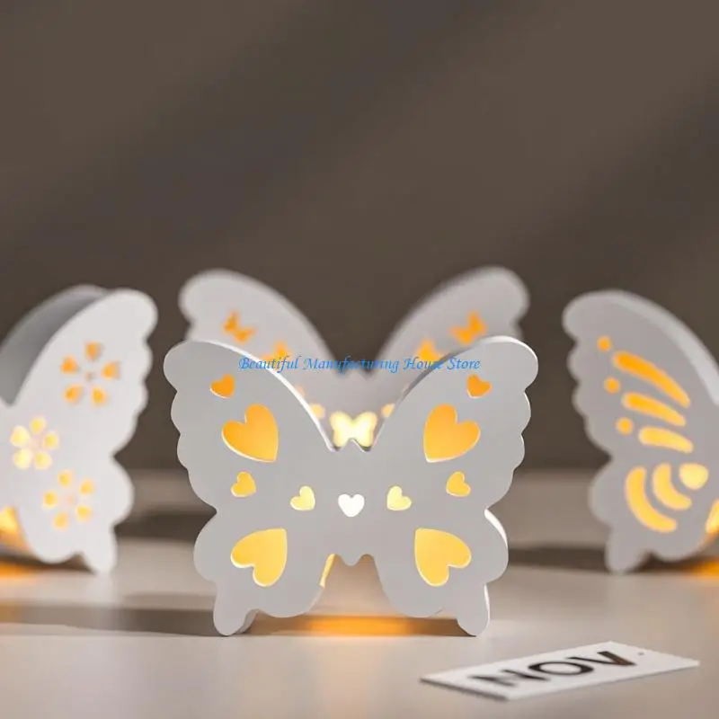 

E56A Silicone Butterfly Lamp Mold With Intricate Hollow Design DIY Ornament Storage