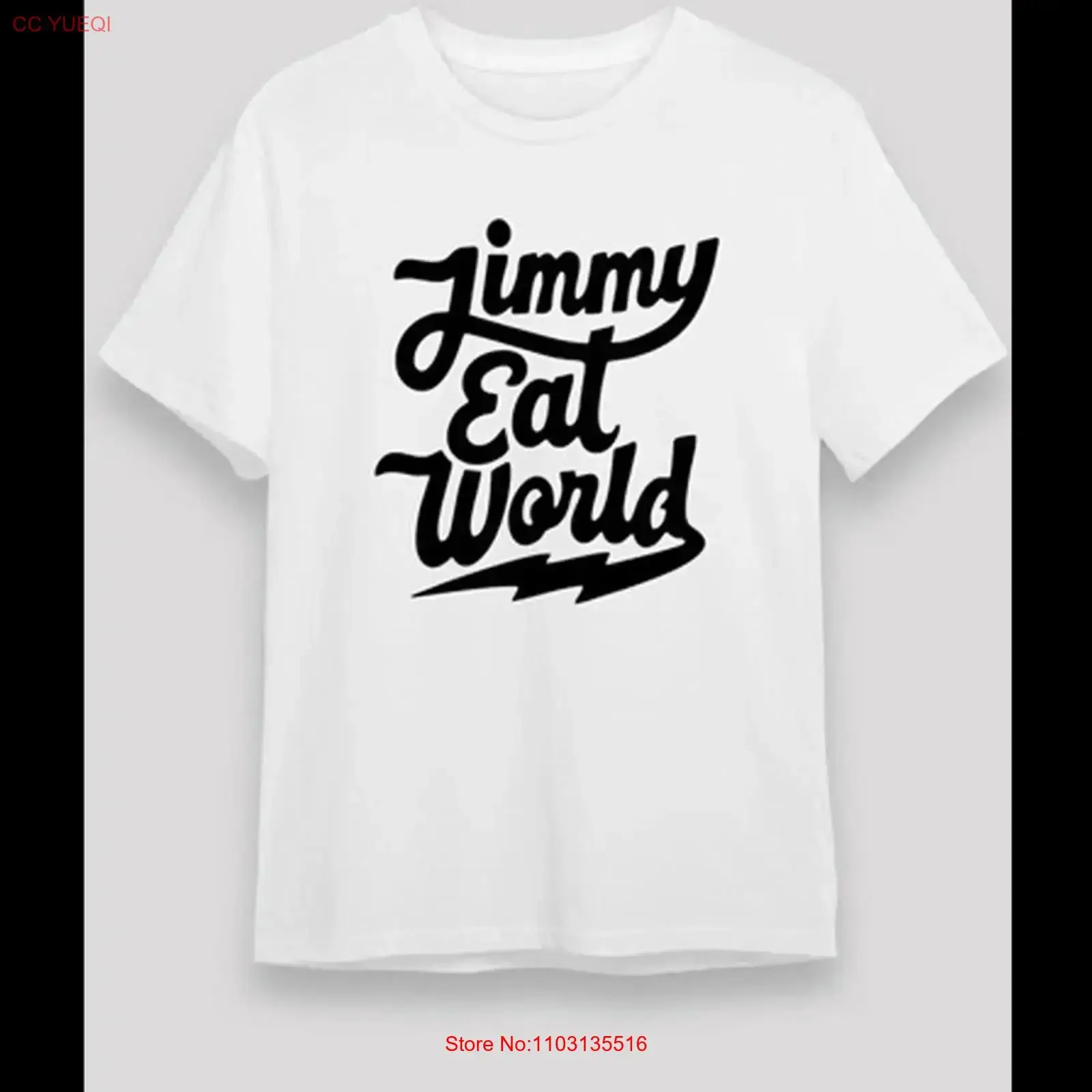 Camiseta blanca Jimmy Eat World para fanáticos, estilo vintage, lavada, cómoda, a la moda, transpirable, suave, informal, ligeramente elegante, con gráfico