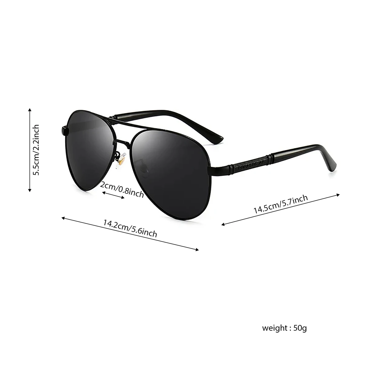 Classic Big Pilot Sunglasses Men Women Luxury Metal Black Aviation Sun Glasses Male Fashion Driving Vacation Shades UV400 Goggle