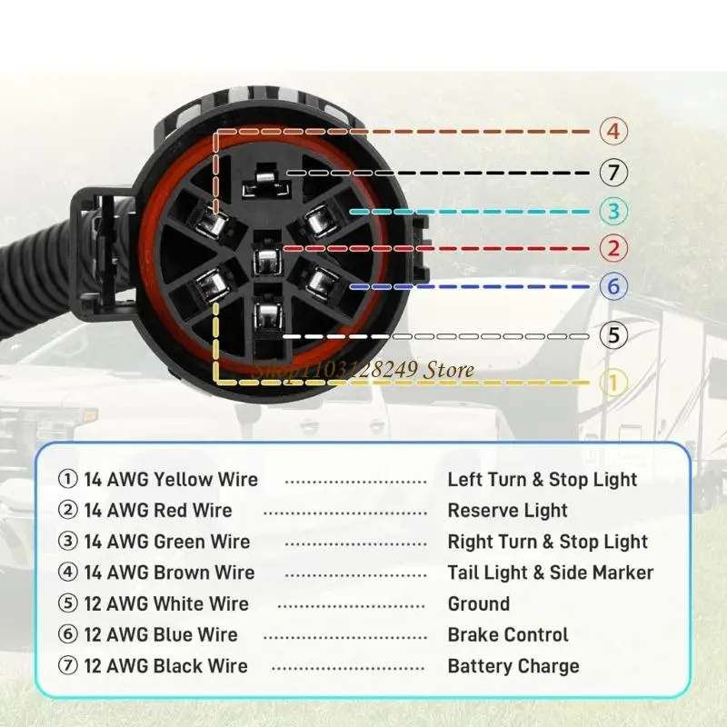 N5KD 7 Way & 4 Flat Trailer Tow Hitch Wiring Plugs Receptacle For USCAR Socket Trucks Simple Plugs And Play Setup