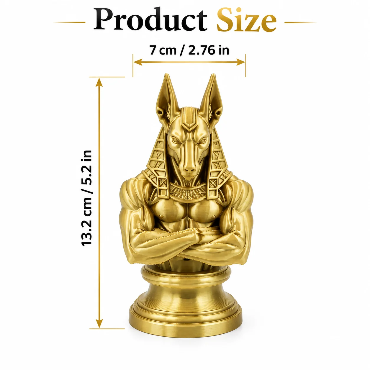 High-Precision 3D Printed Anubis Figurine | Ancient Egyptian Deity Model, Creative Tabletop Decoration