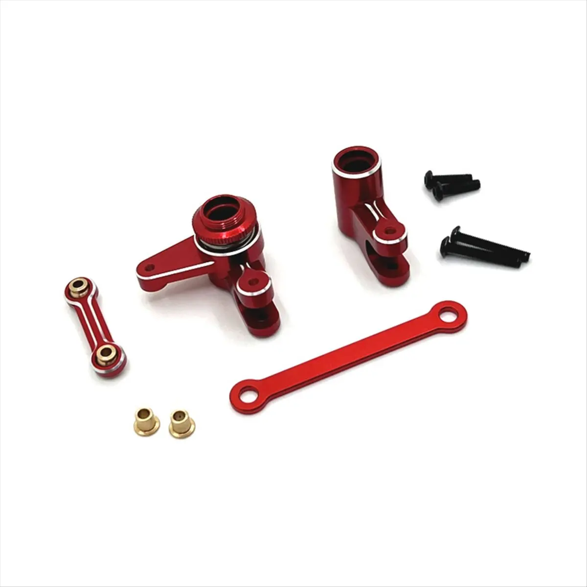 ABME New RC Car Upgrade Steering Component Servo Rod Set for 1/10 10208 RC Car Upgrade Parts Red
