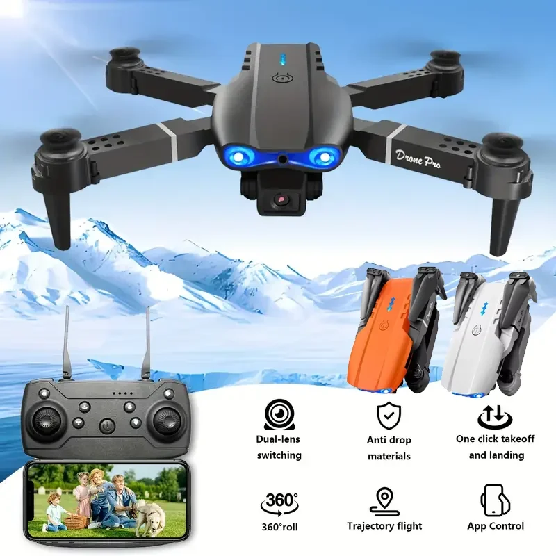 E99Pro Drone 8K HD Professional Dual Camera WIFI FPV Aircraft with Obstacle Avoidance Quadcopter for Aerial Photography