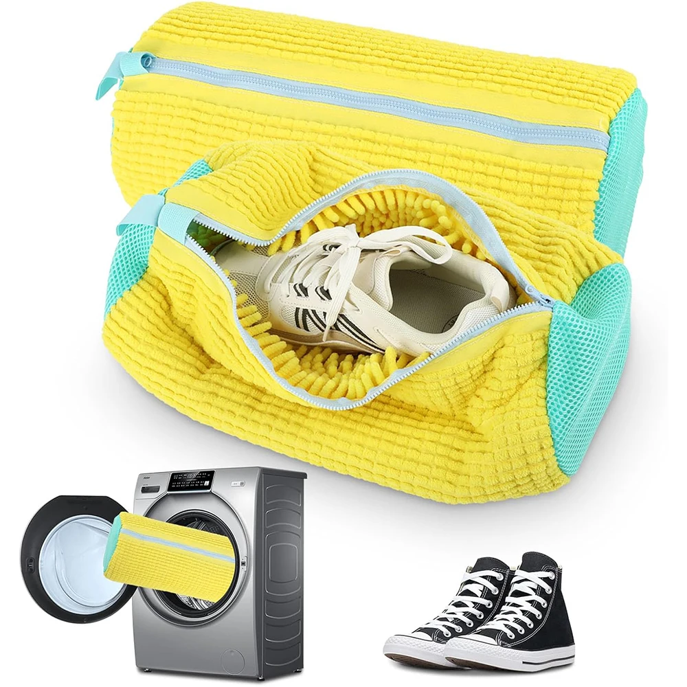 

1Pc Sneaker Washing Net Bathroom Laundry Bag Zipper Bag for Sneakers Washer Shoes Organizer Shoe Washing Net Dirty Laundry Bags