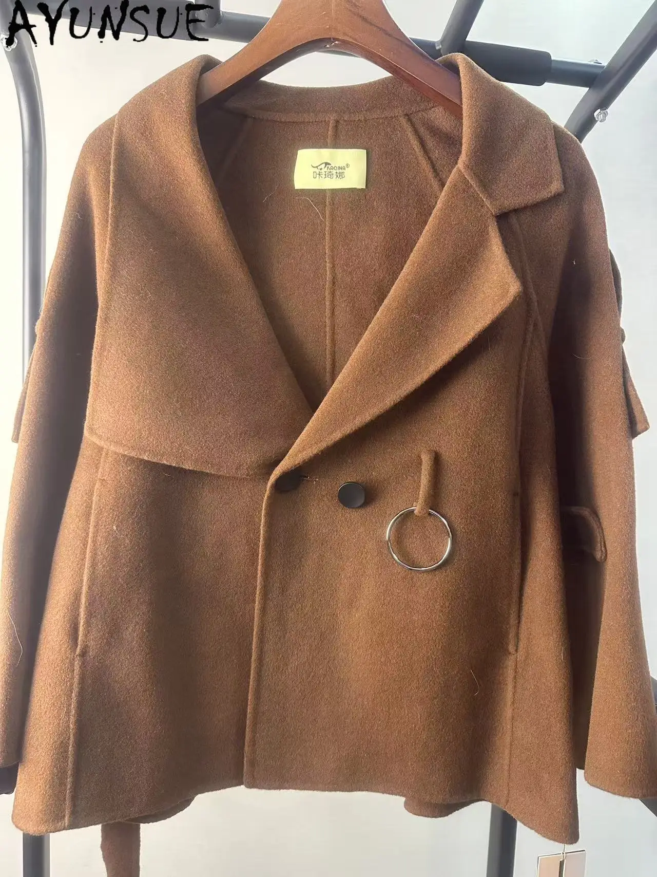 AYUNSUE 80% Giacca di lana Donna Abiti invernali Cappotti da donna caldi Cappotto unico Promozione Flauti minori Nessun rimborso Nessun scambio