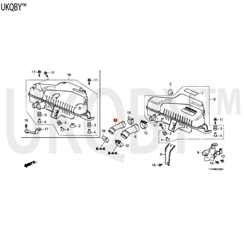Connecting tube 54 TUBE, RESONATOR (B) 172355PAA00