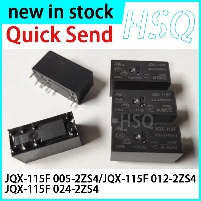 1PCS New  HF115F/JQX-115F 005 012 024-2ZS4 8A8 Pin Relay