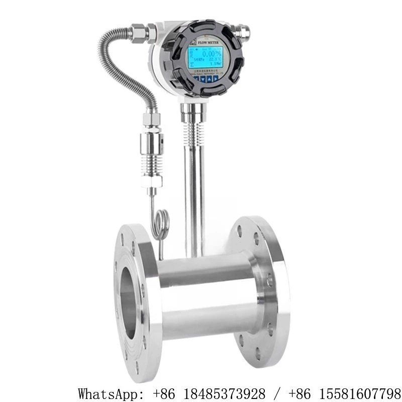 Anti-Vibration Vortex Shedding Flowmeter With Temp & Pressure Compensation For Industrial Gas Steam Flow Monitoring