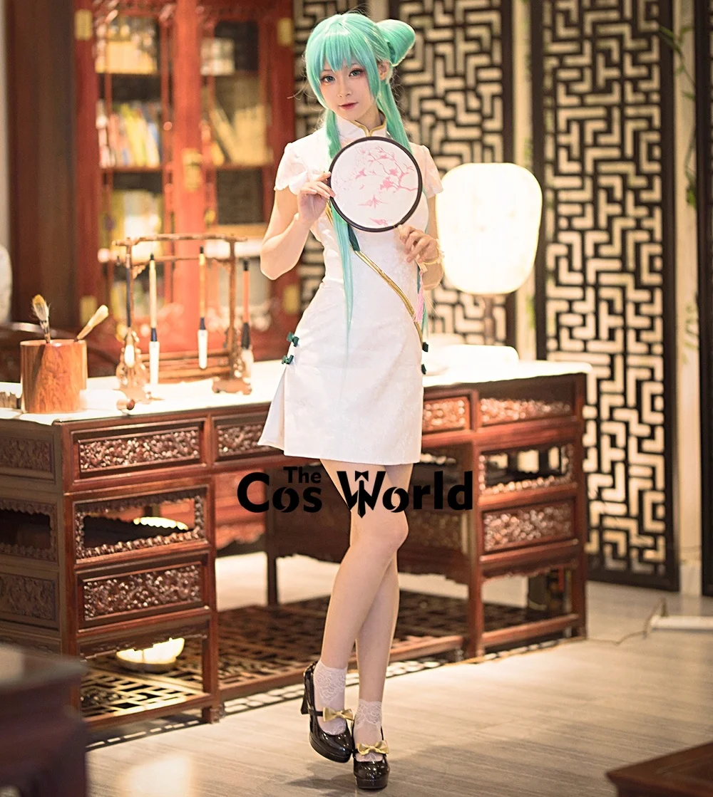 Miku Shaohua Chinoiserie Cheongsam Dress Outfits Customizable Anime Cosplay Costumes - Detail 1