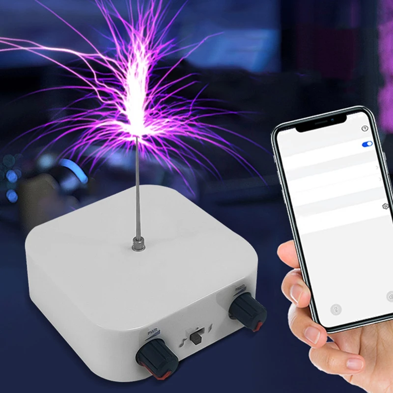 Bluetooth untuk Tesla koil musik sentuhan petir buatan celah percikan Bluetooth Arc Model eksperimen steker AS