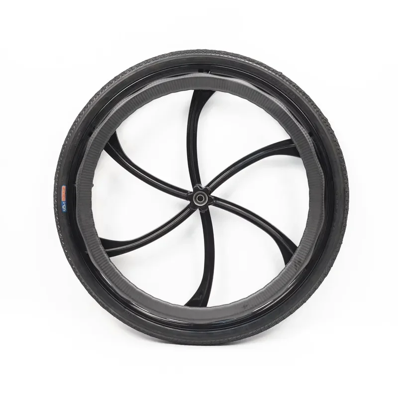 26 Inch Wheelchair Rear Wheels, 6 Spoke Carbon Fiber, Push Rim Wheels Rehabilitation Supplies