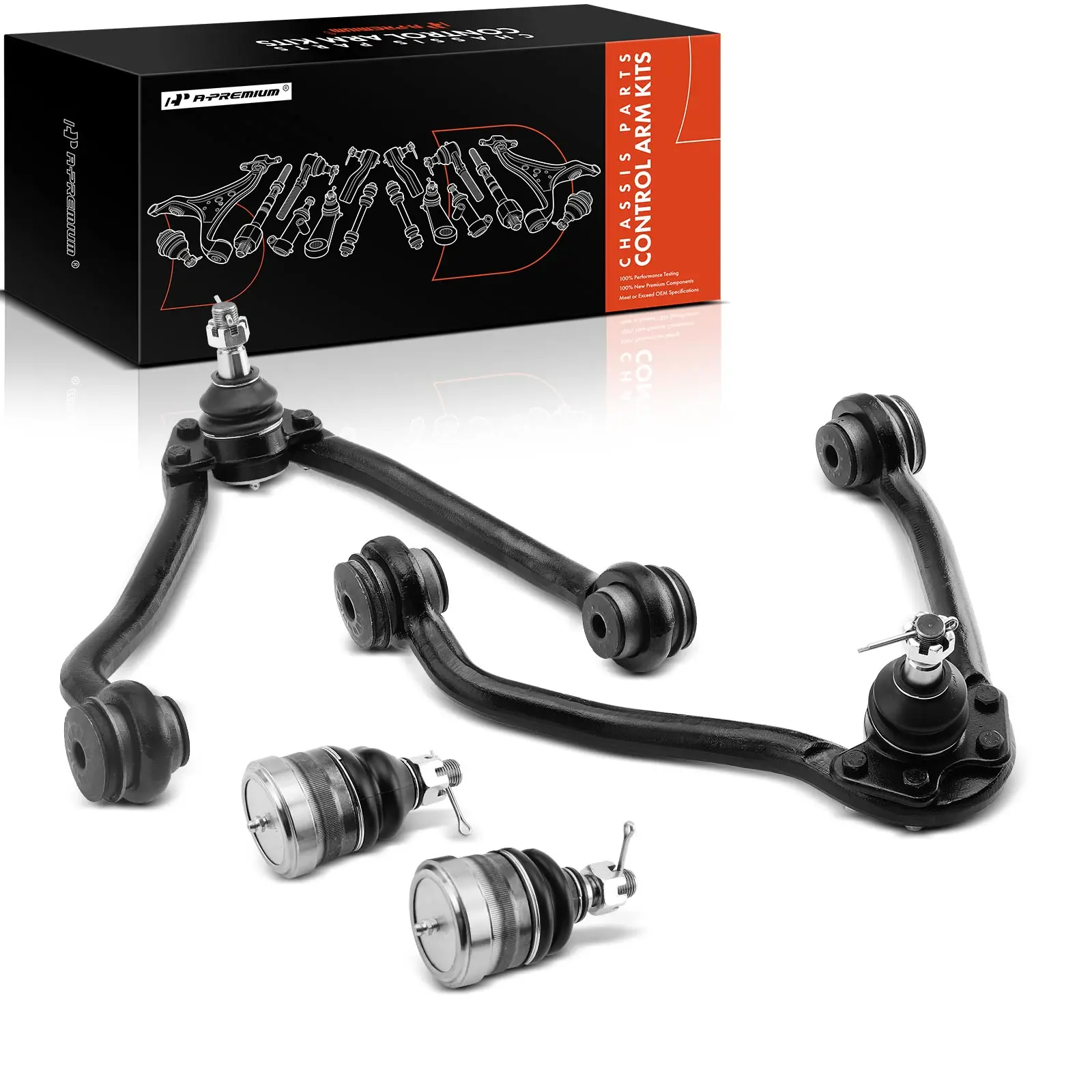 A-Premium 4x Front Upper Control Arm with Ball Joint for Chevrolet C1500 Suburban 1994-1999 C2500 Suburban 1992-1999 GMC C2500