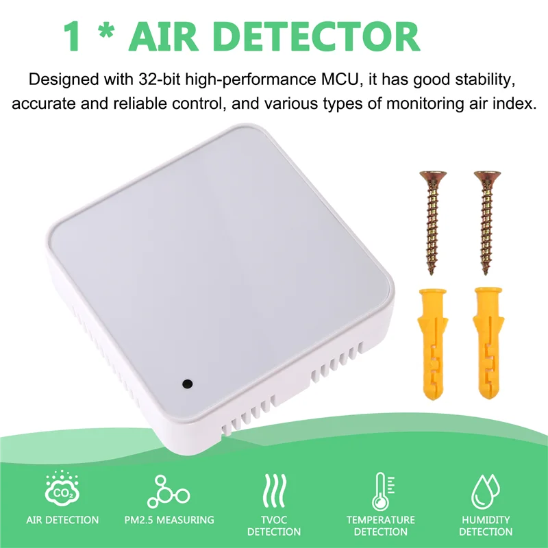 BNVN-детектор воздуха 7 в 1 CO CO2 PM2.5 формальдегид TVOC обнаружение 24 В постоянного тока для домашнего офиса