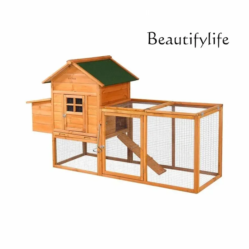BA Outdoor Chicken Cage Household Large Nest Pigeon Pet Breeding Solid Wood Cat House Kennel Rabbit Double-storey Outdoor Villa