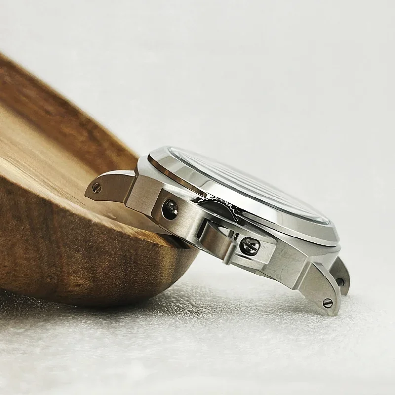 44mm Manual Stainless Steel Light Sand Case for PM Pilot ETA6497/98 ST3600/20 Automatic Movement for 34.5mm Dial Case NO Logo