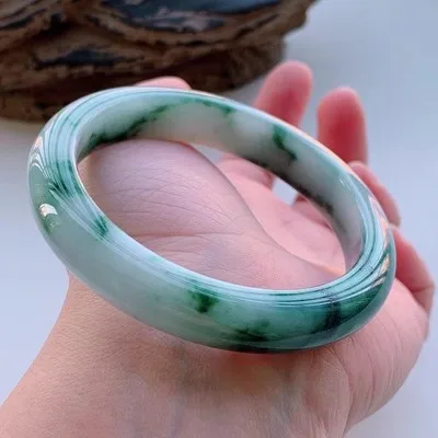 zheru Jewelry Natural Burma Jade 54mm-62mm bracelet Exquisite Princess bracelet send girlfriend send mom