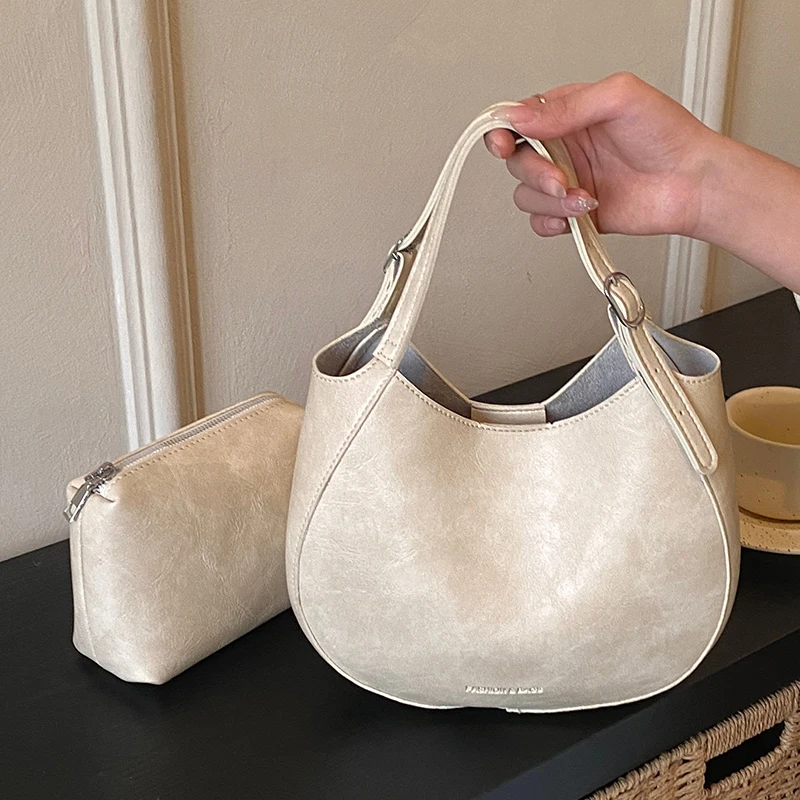 

Винтажные женские сумки из искусственной кожи с текстурой, минималистичные однотонные сумки через плечо с магнитной застежкой, элегантные офисные сумки-мессенджеры для женщин