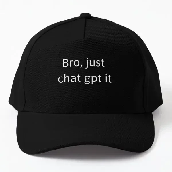 Chat Gpt It una divertida camisa Casual para Bro gorra de béisbol sombrero deporte mujer casqueta primavera Gorro Hip Hop Outdoor Czapka Sol Negro