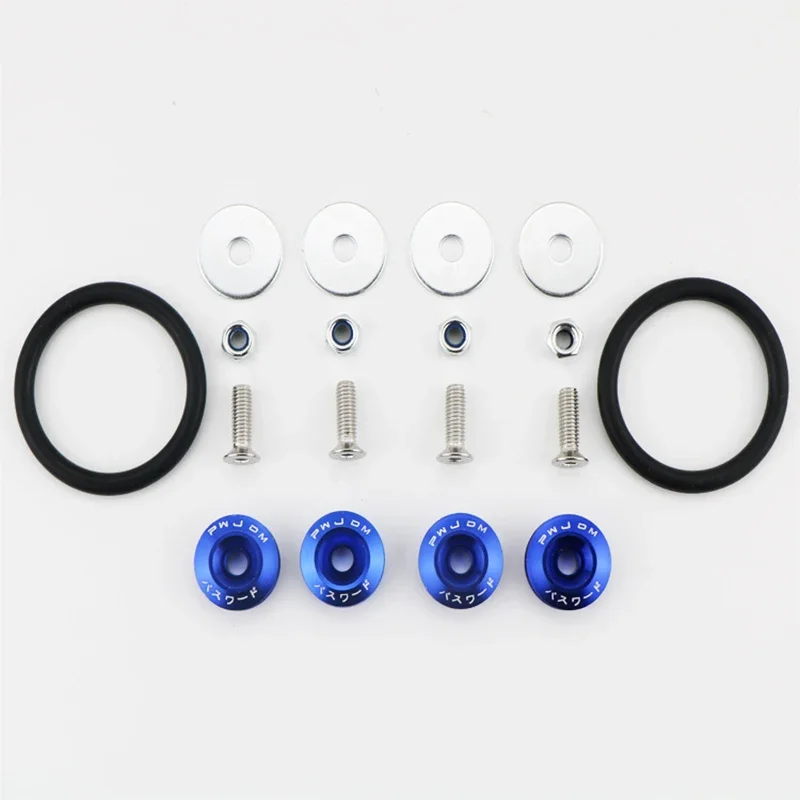 4PCS/JDM Quick Release Fasteners are ideal for front bumpers, rear bumpers, and trunk / hatch lids