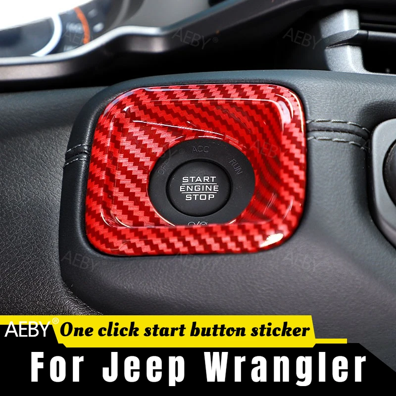 

For Jeep Wrangler 2024-2026 Start stop button cover decoration ignition ring sticker,Engine protective cover,scratch-resistant