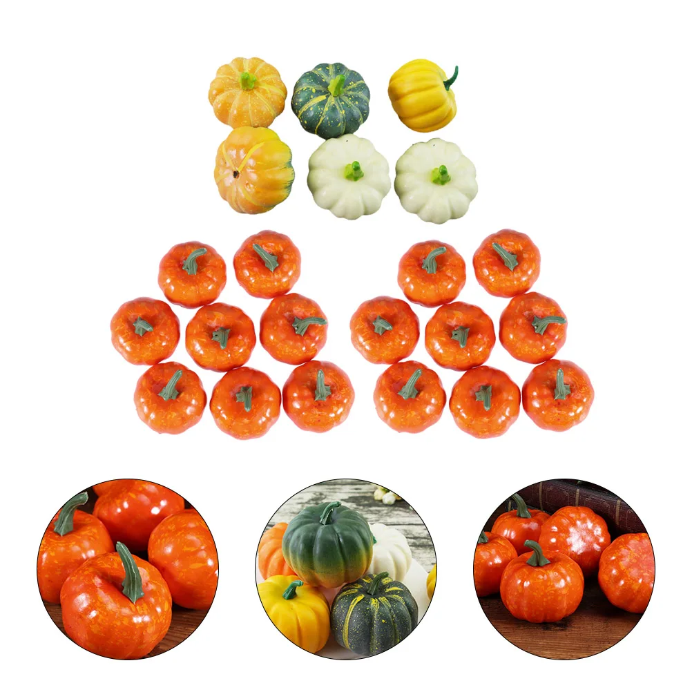 

22pcs Pumpkin Decoration Artificial Pumpkins Props For Halloween Party Home Festive Room Aesthetic Art Gift Simulation Mini