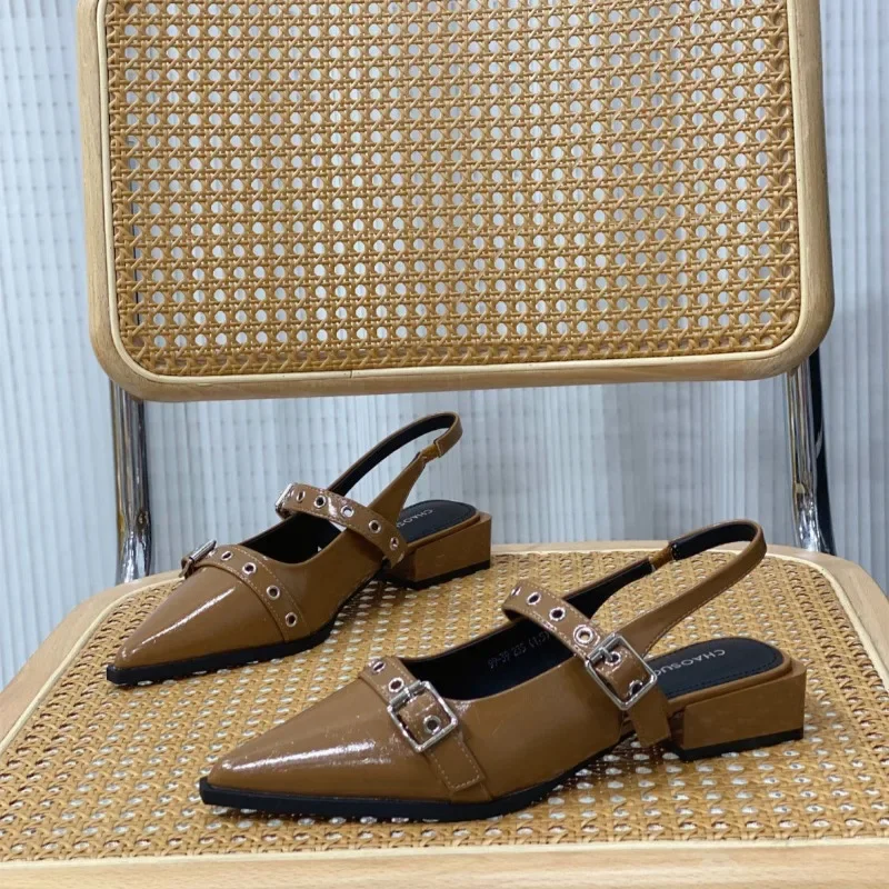 Sandales coordonnantes à boucles de style romain pour femmes, chaussures chaudes, luxe, le meilleur, confortable, élégant, vente d'été, 2024