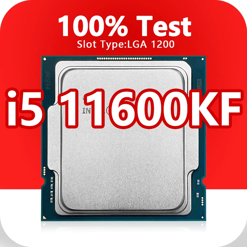 Core i5-11600KF CPU 14nm 6 Cores 12 Threads 3.9GHz 12MB 125W 11th Generation Processor LGA1200 for Z490 motherboard   i5 11600KF