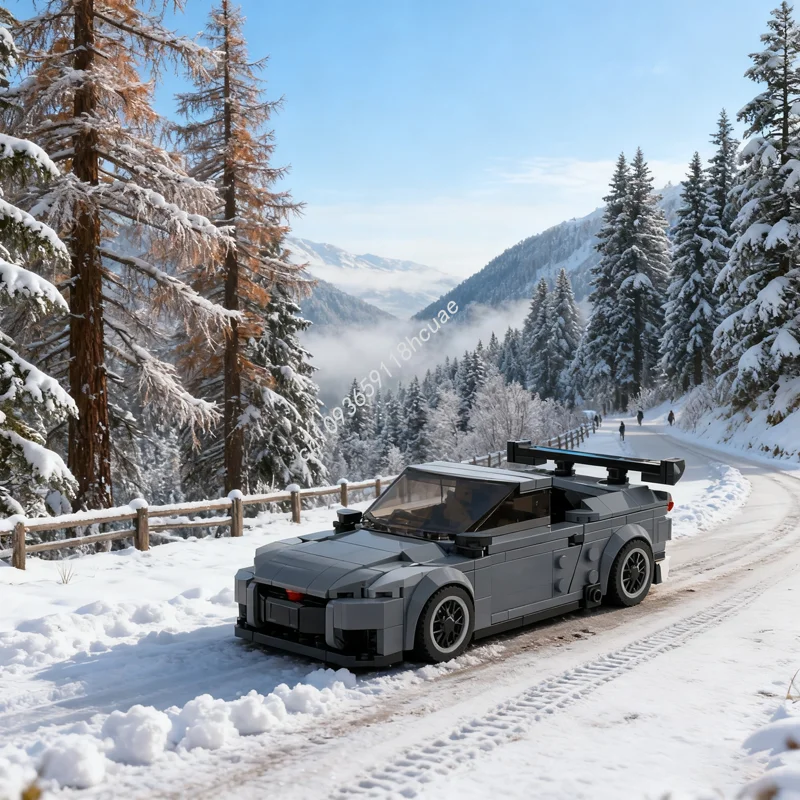 

404 шт. MOC Nissan GTRs Grey City Champions, модель суперкара, строительные блоки, игрушки, сборка, рождественские подарки, сделай сам, креативный кирпич