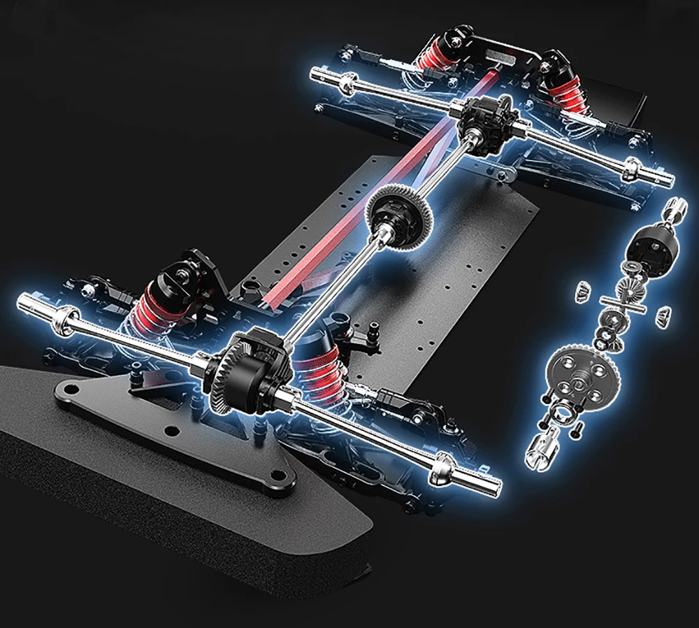 سيارة HYPER GO MJX 7303 1/7 RC 4WD بدون أحمر الخدود وجهاز تحكم عن بعد عالي السرعة الانجراف خارج التحميل RC سيارة للهدايا