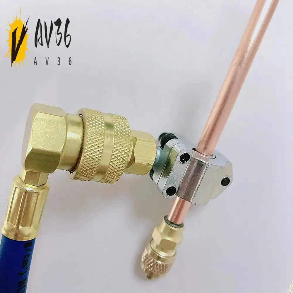

AV36-Refrigerator Freon Recharge Hose With Gauge Kit R134A R12 R22,With BPV31 Piercing Tap Valve,For A/C Refrigerant System