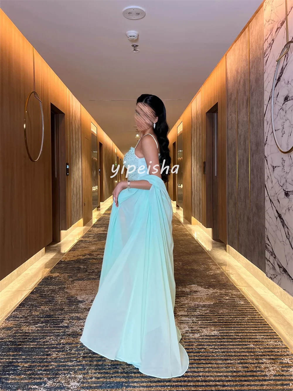 Personalizado casual retro beading lantejoulas em linha reta halter midi vestidos sob medida vestidos de ocasião tamanhos disponíveis alta qualidade